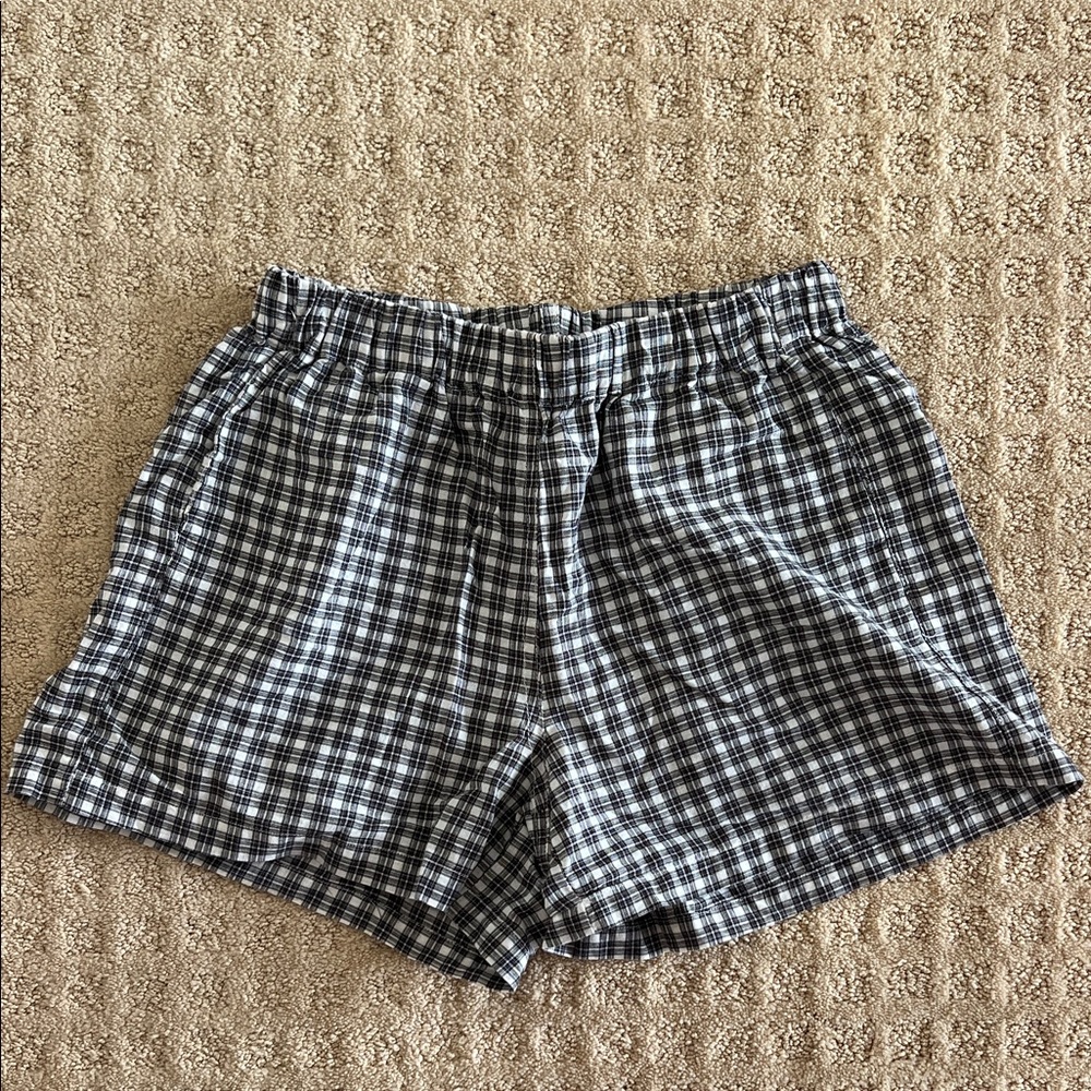 Brandy Melville Plaid Shorts - Black and White